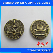 Moneda de metal personalizada de plata Medalla de bronce antiguo Medalla de diseño 3D Medalla de cobre Metam Monedas de insignia para regalos conmemorativos, monedas de copia de novedad